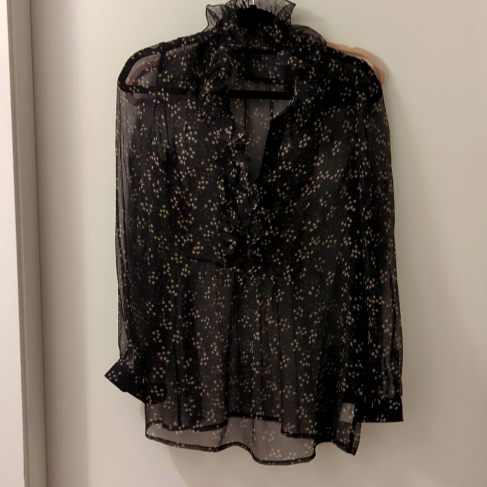Designer silk chiffon top